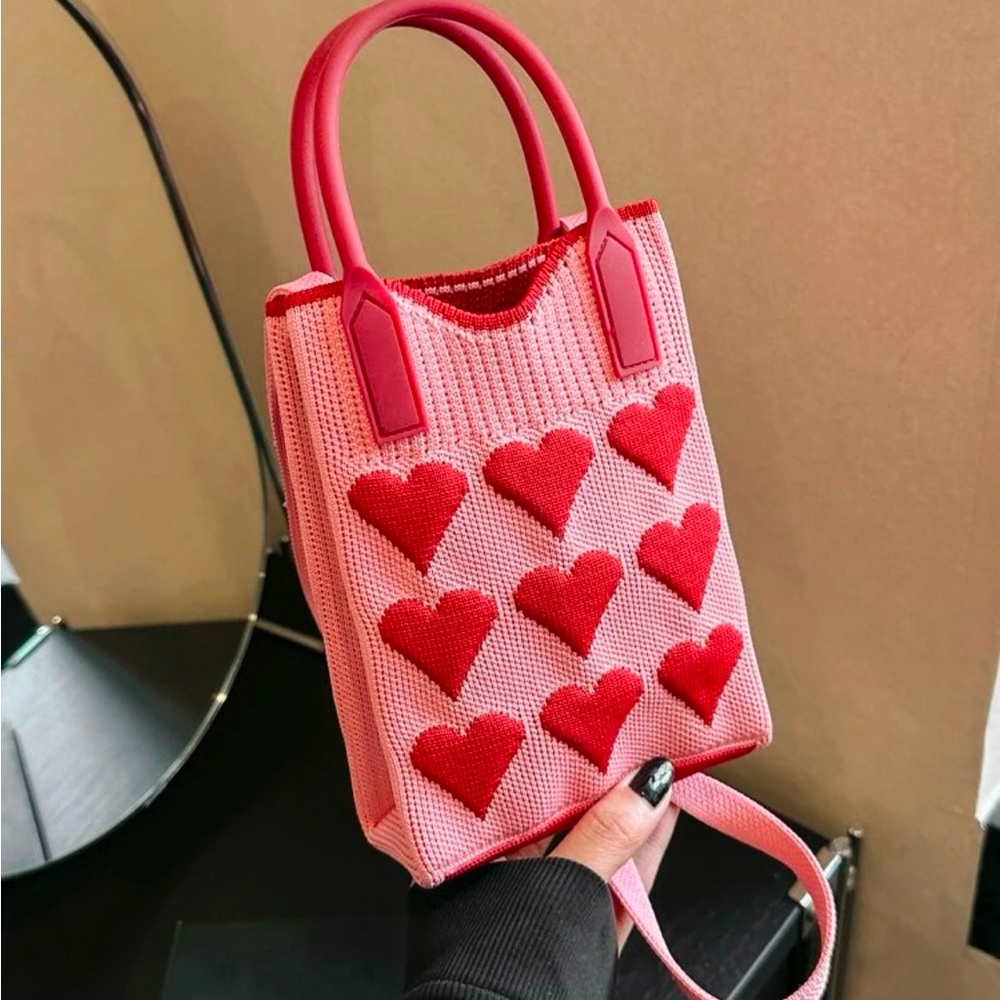 Crochet Bags Handheld Bag Crossbody Bag Shoulder Bags Love Pattern